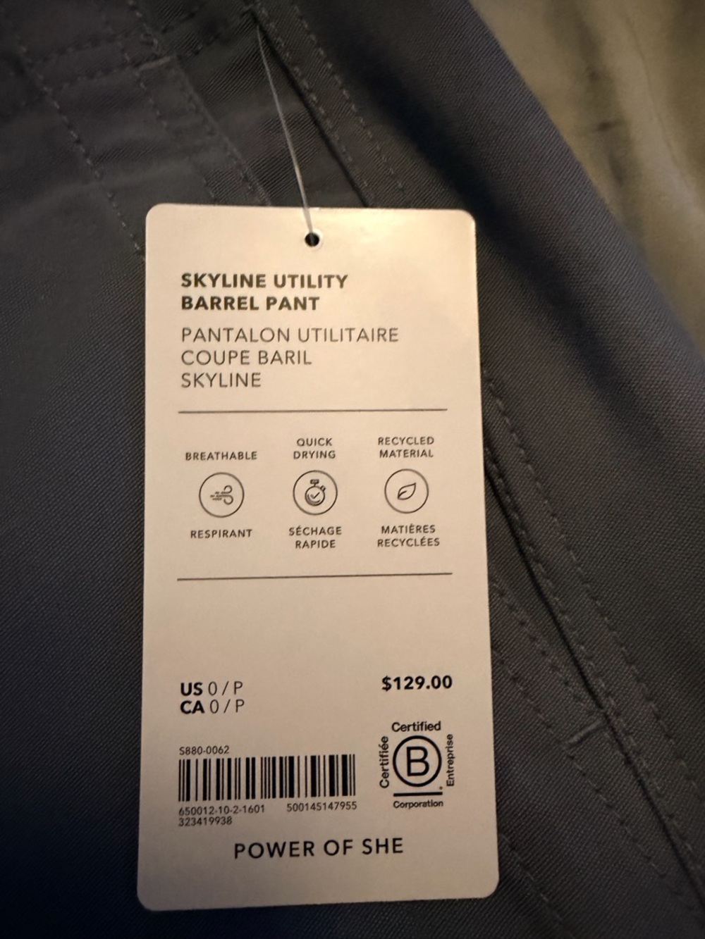 Athleta Skyline Utility Barrel Pant - Gray